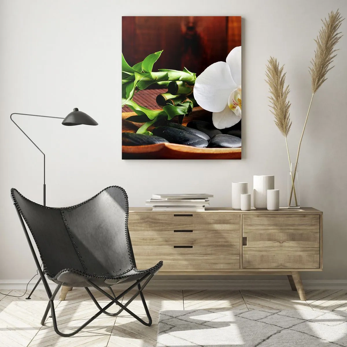 Quadro em vidro - Renda-se ao toque da natureza - 50x70 cm