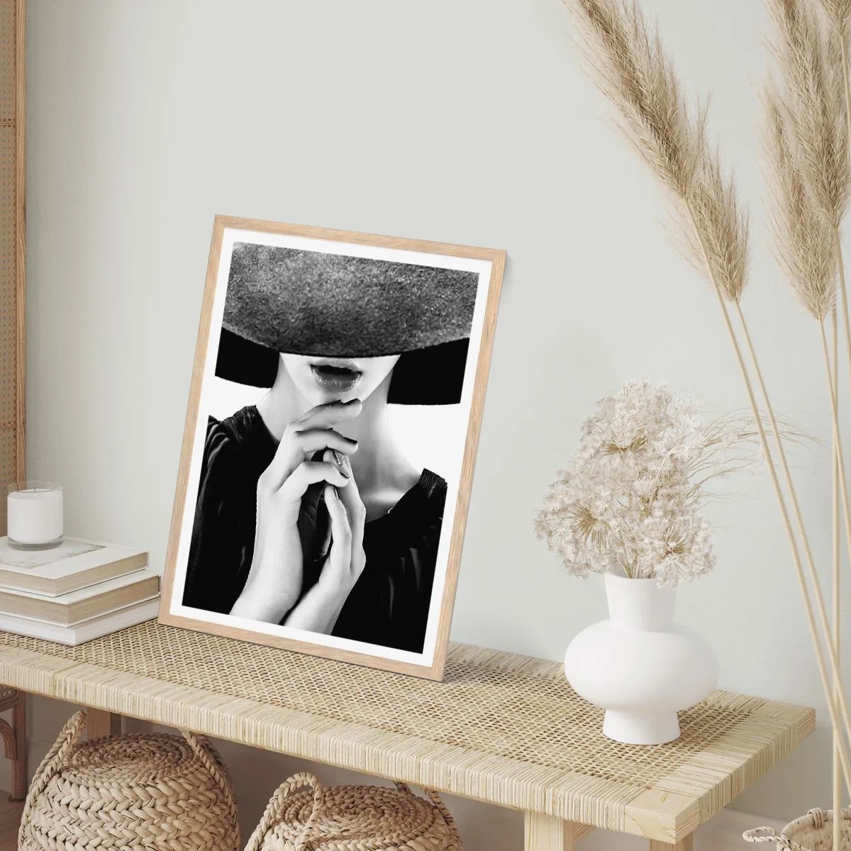 Pôster com moldura de carvalho claro - Beleza escondida - 40x50 cm