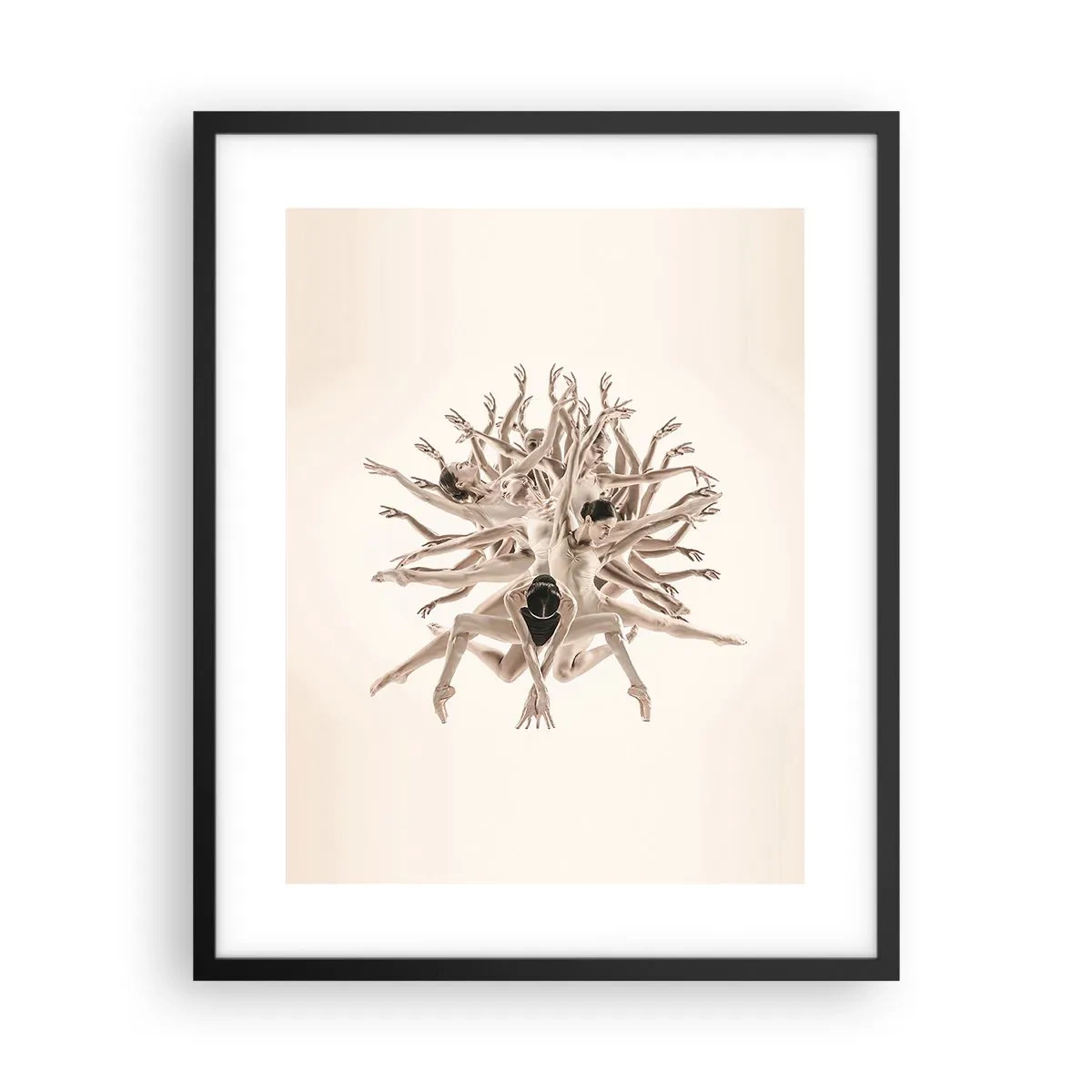 Pôster com moldura preta - Florescendo na dança - 40x50 cm