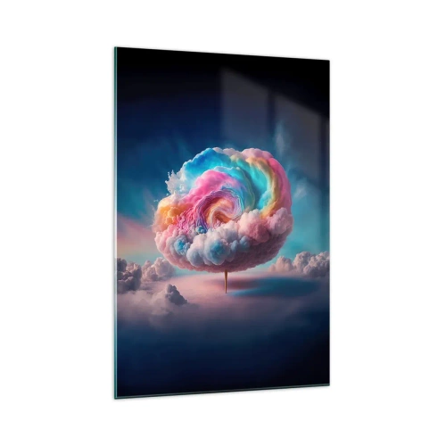 Quadro em vidro - O sonho de um parque de diversões - 70x100 cm