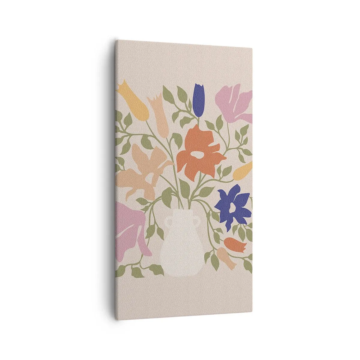 Quadro em tela - Buquê delicado - 55x100 cm