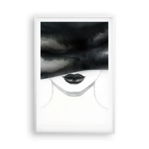 Pôster em moldura branca - Mistério sensual - 61x91 cm