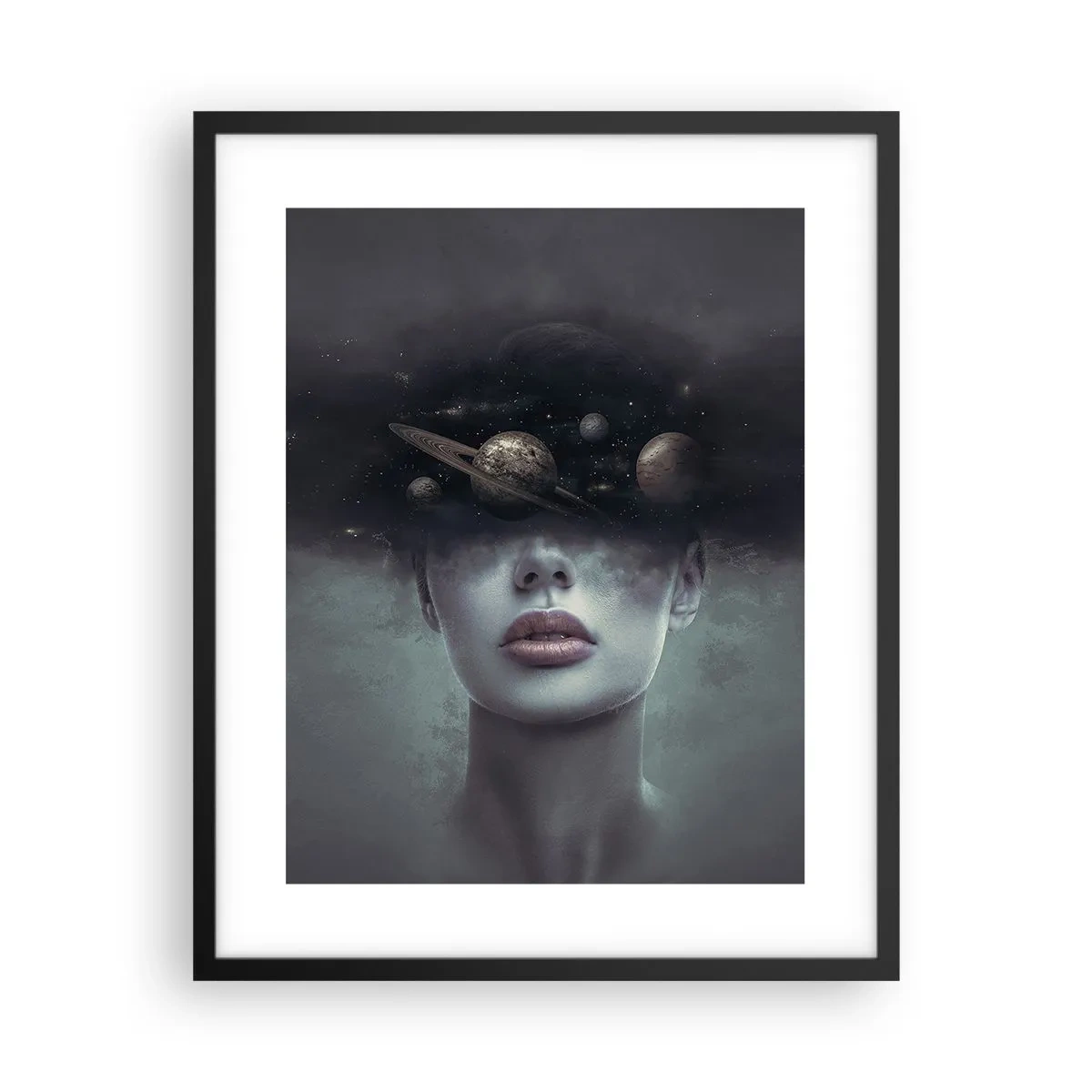 Pôster com moldura preta - E os planetas estão a enlouquecer... - 40x50 cm