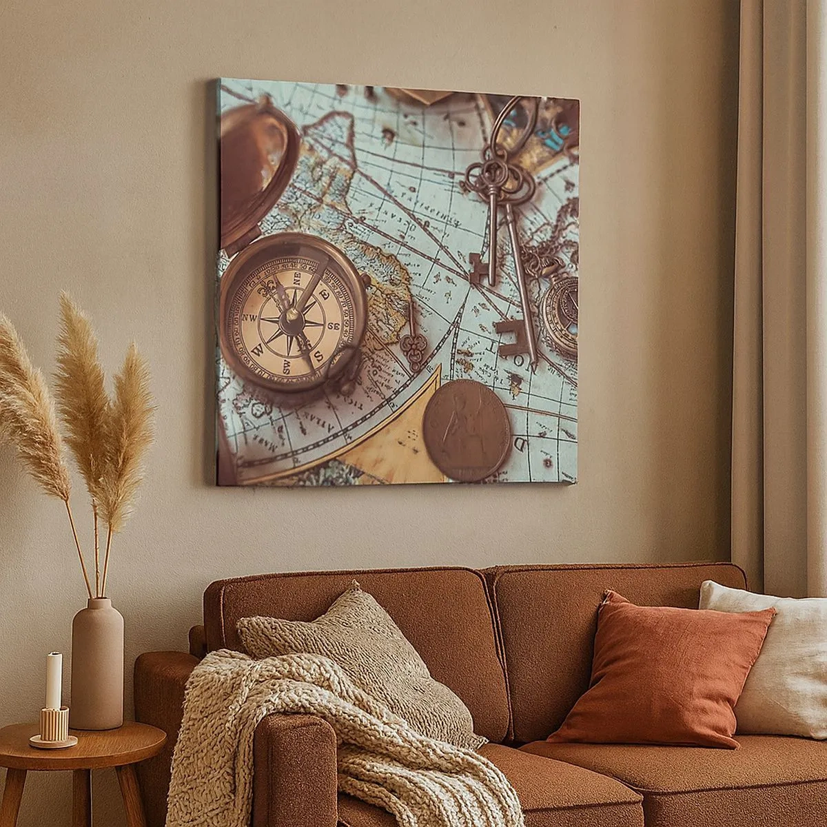 Quadro em tela - Para o aventureiro - 30x30 cm