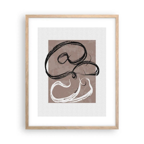 Pôster com moldura de carvalho claro - Composição – a busca pela plenitude - 40x50 cm