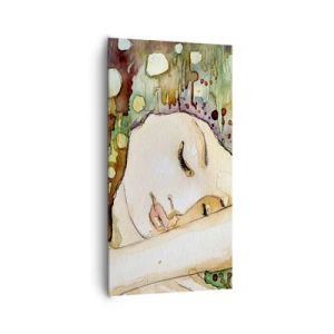 Quadro em tela - Um sonho Violeta Esmeralda - 65x120 cm