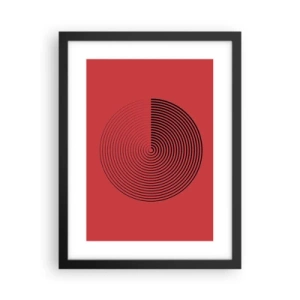 Pôster com moldura preta - Movimento circular - 30x40 cm