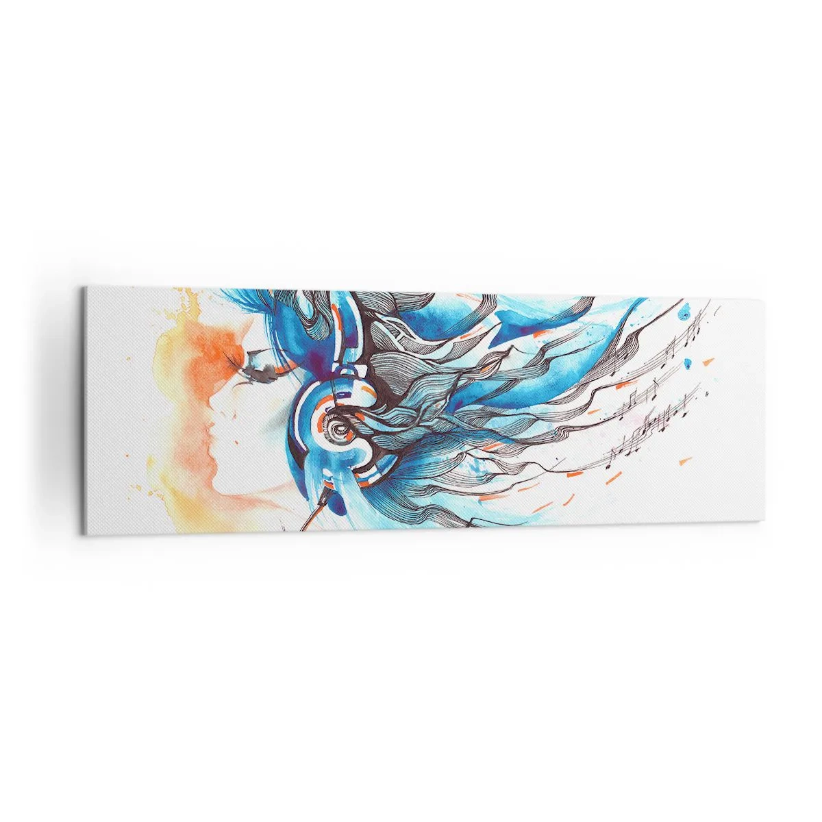 Quadro em tela - Deixe a música tocar - 160x50 cm