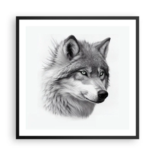 Pôster com moldura preta - Alfa – sem dúvida - 60x60 cm