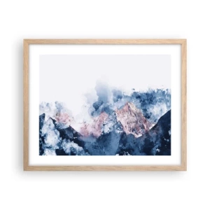 Pôster com moldura de carvalho claro - Estes são os verdadeiros picos! - 50x40 cm