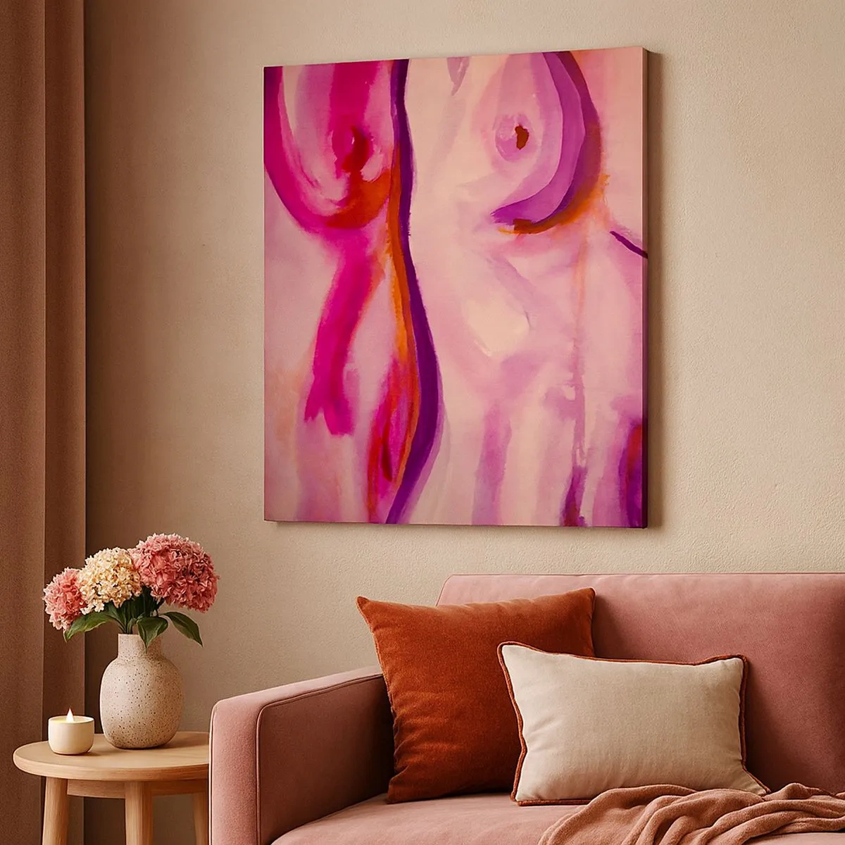 Quadro em tela - Ode à Feminilidade - 30x30 cm