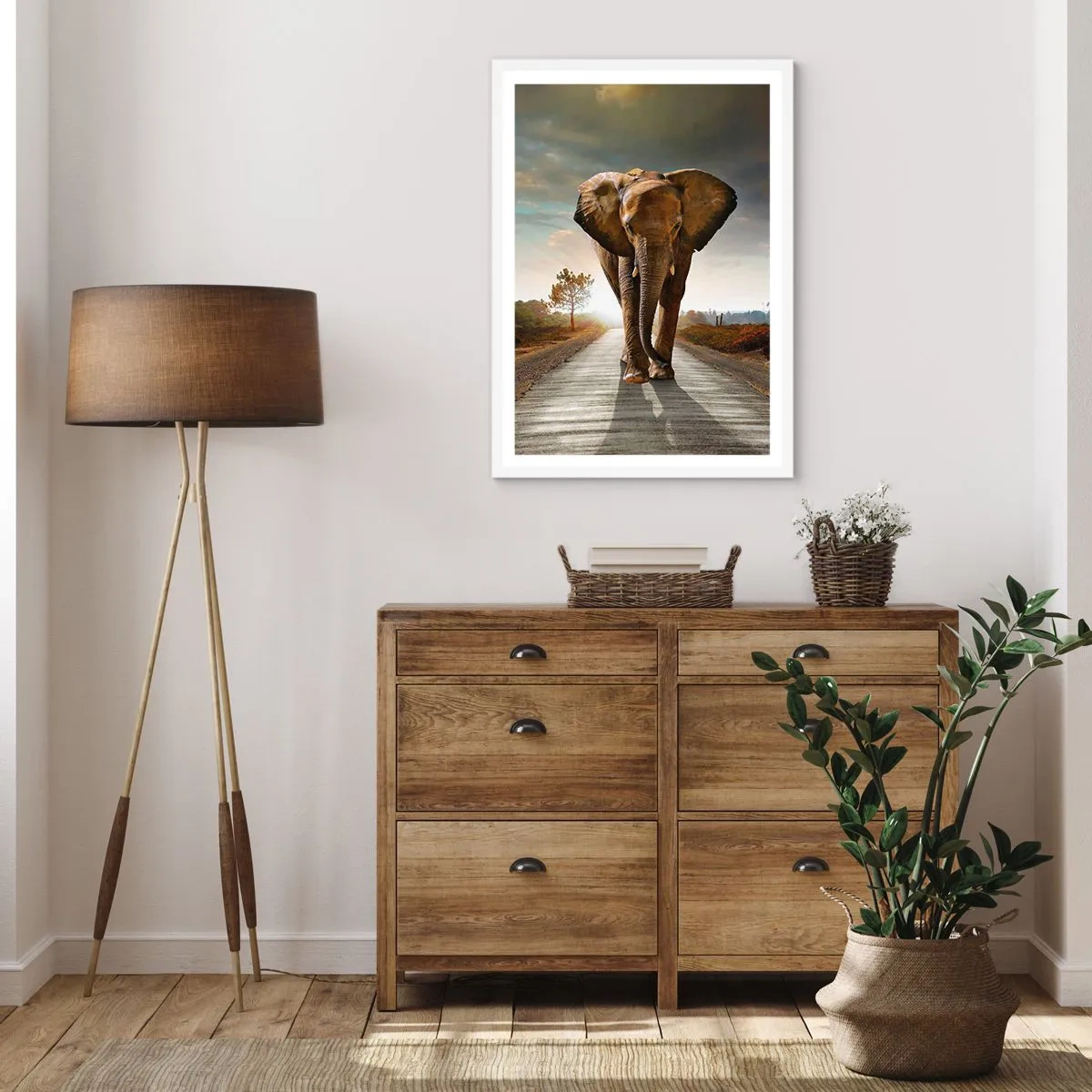 Pôster em moldura branca - Não faz parte da composição da porcela - 40x50 cm