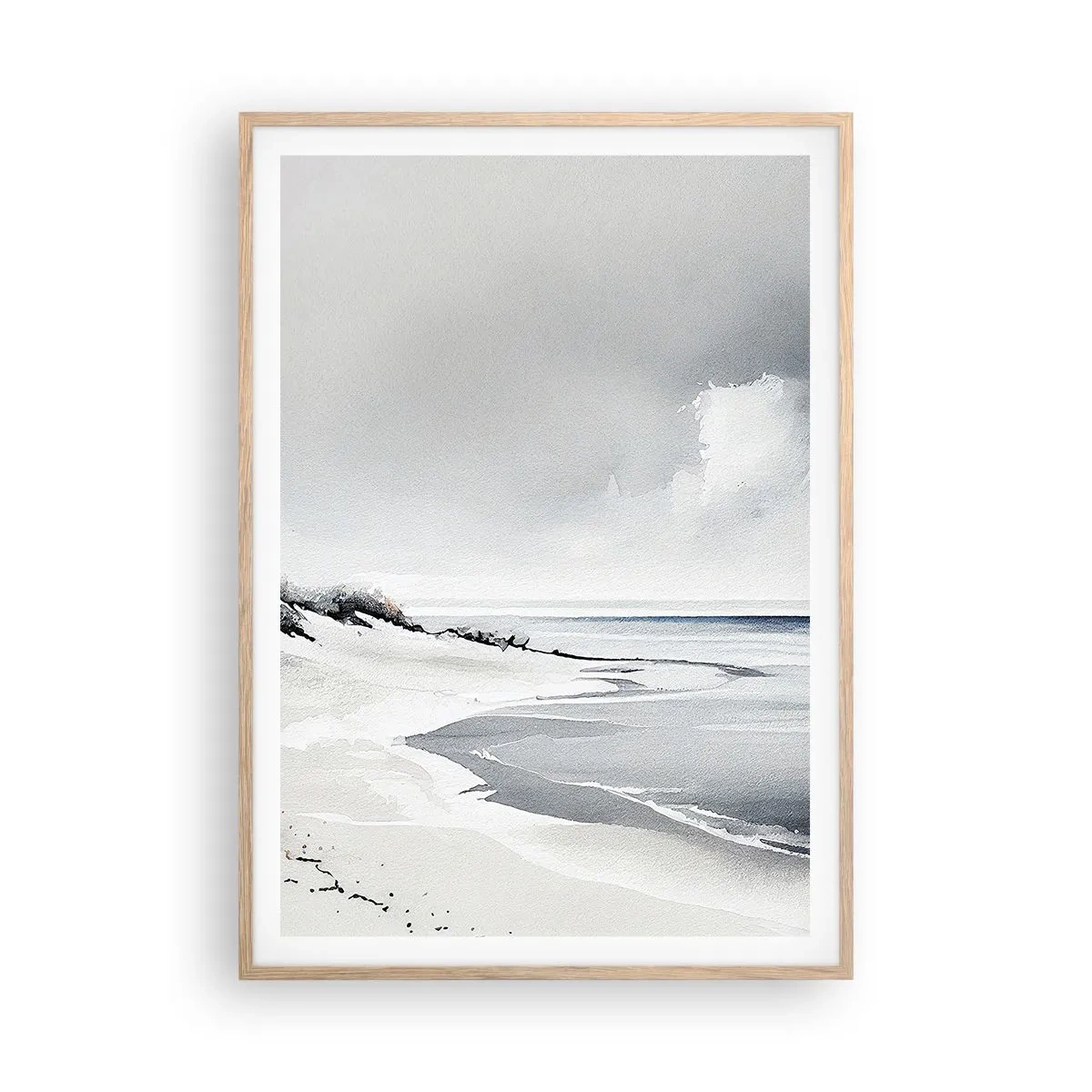 Pôster com moldura de carvalho claro - Juntos para sempre - 70x100 cm