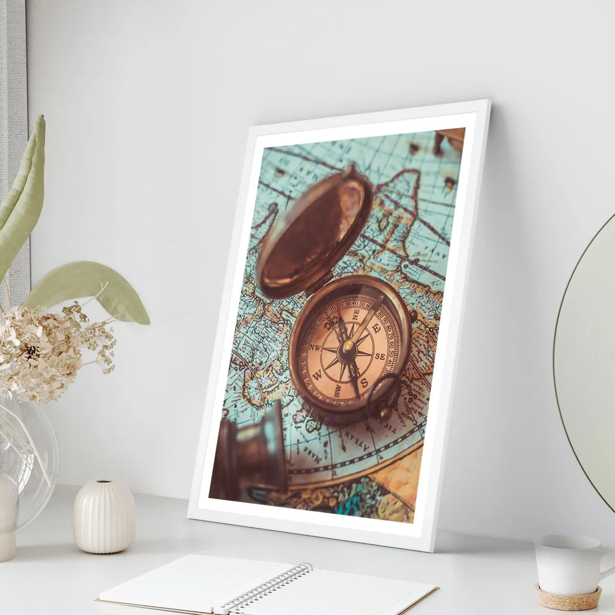 Pôster em moldura branca - Para o aventureiro - 30x40 cm