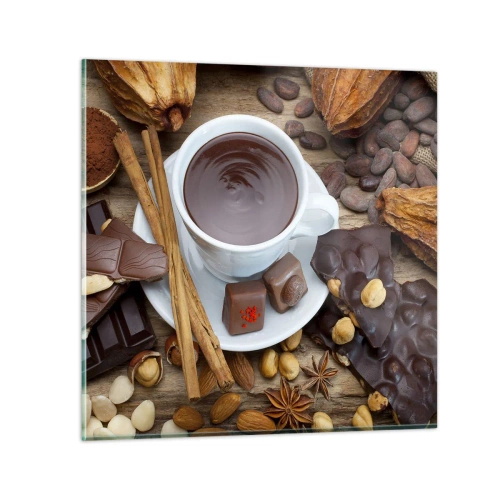 Quadro em vidro - Da fábrica de chocolate de conto de fadas - 70x70 cm