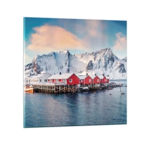 Quadro em vidro - Refpugio do Norte - 70x70 cm