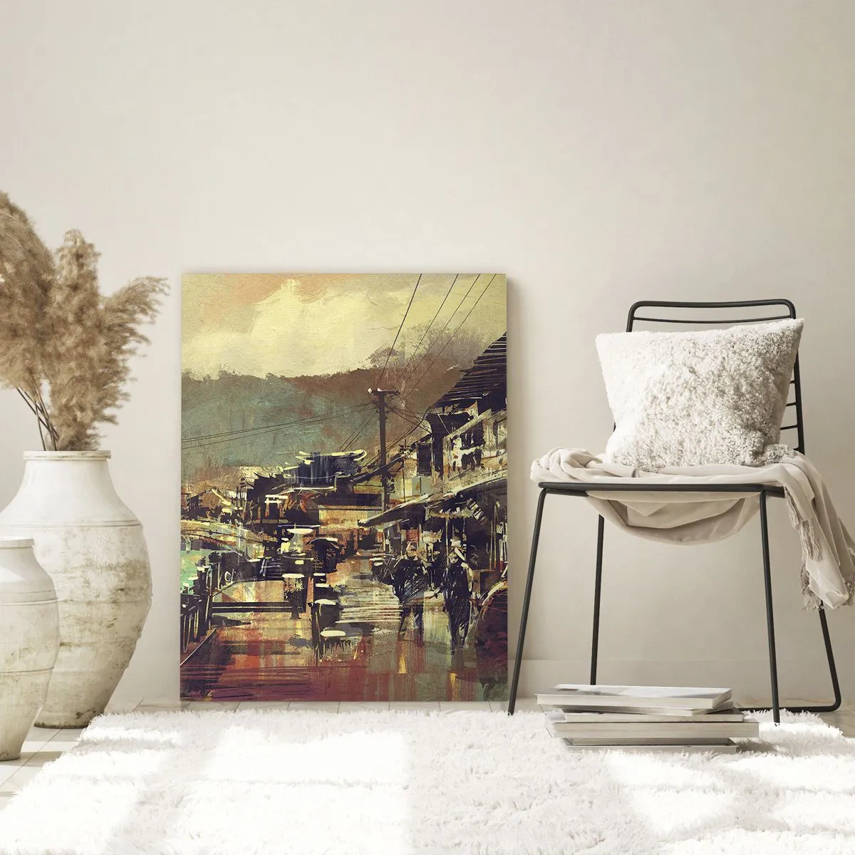 Quadro em vidro - A vida como uma riqueza cinzenta - 50x70 cm