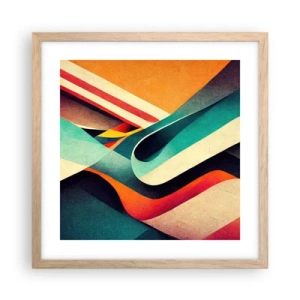 Pôster com moldura de carvalho claro - Composição intensa - 40x40 cm