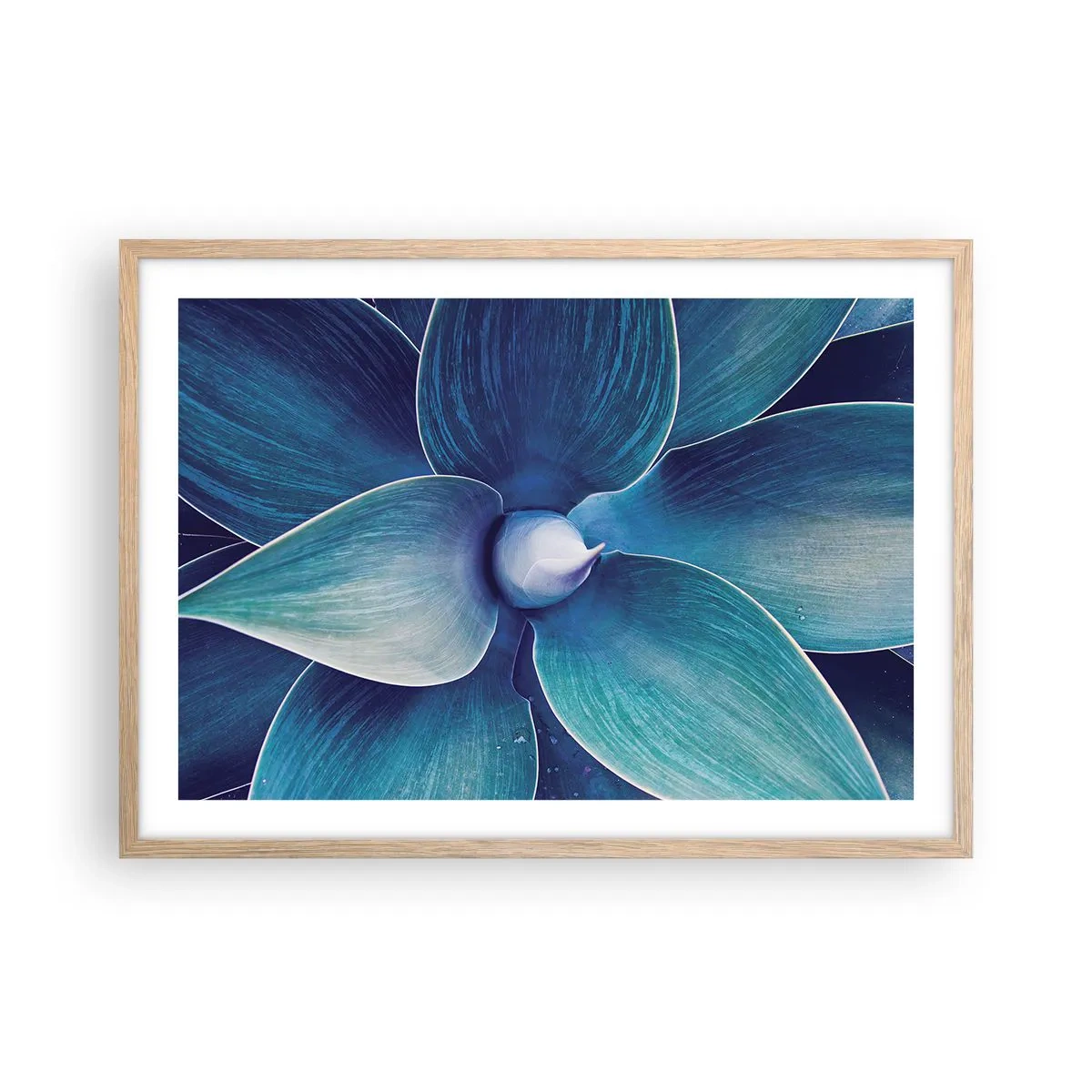 Pôster com moldura de carvalho claro - O azul do céu - 70x50 cm