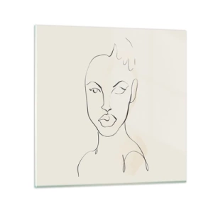 Quadro em vidro - Esboço da sensualidade - 30x30 cm
