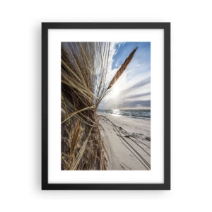 Pôster com moldura preta - Reunião dos rlementos da natureza - 30x40 cm