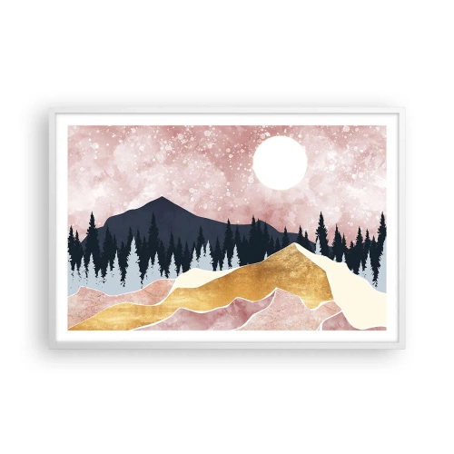 Pôster em moldura branca - Ronda Noturna - 91x61 cm