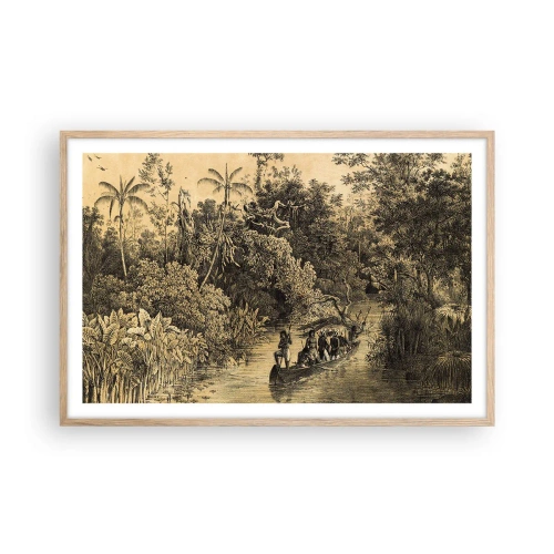 Pôster com moldura de carvalho claro - Viagem à fonte - 91x61 cm