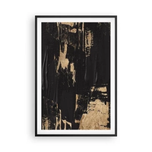 Pôster com moldura preta - Rastro de toque - 61x91 cm