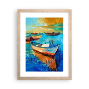 Pôster com moldura de carvalho claro - Na baía do sul - 30x40 cm