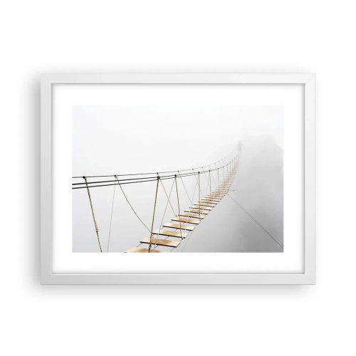 Pôster em moldura branca - Para onde levará? - 40x30 cm