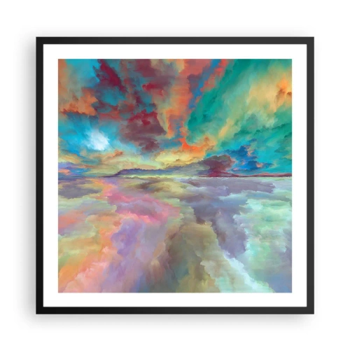 Pôster com moldura preta - Dois Céus - 60x60 cm