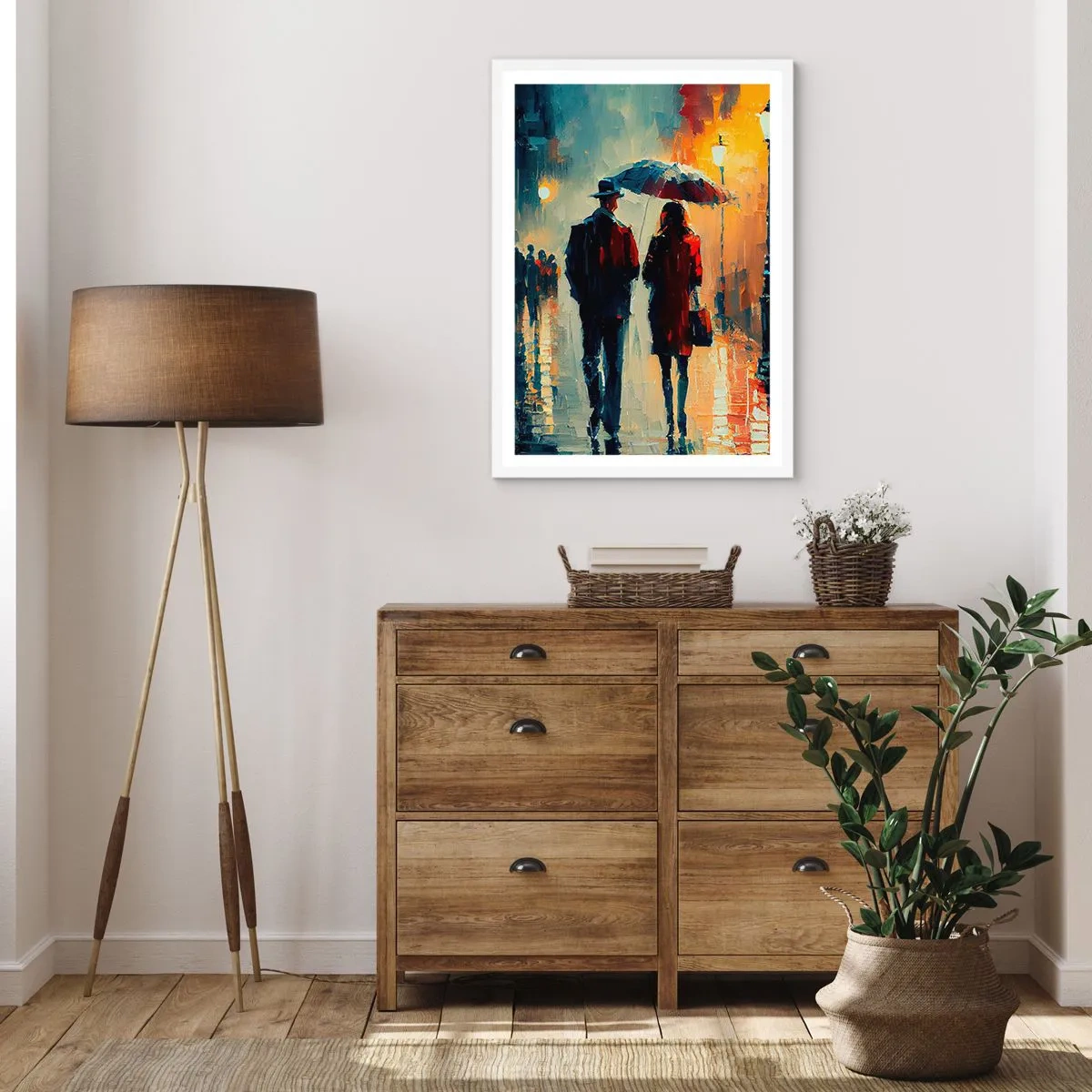 Pôster em moldura branca - História de amor urbano - 40x50 cm