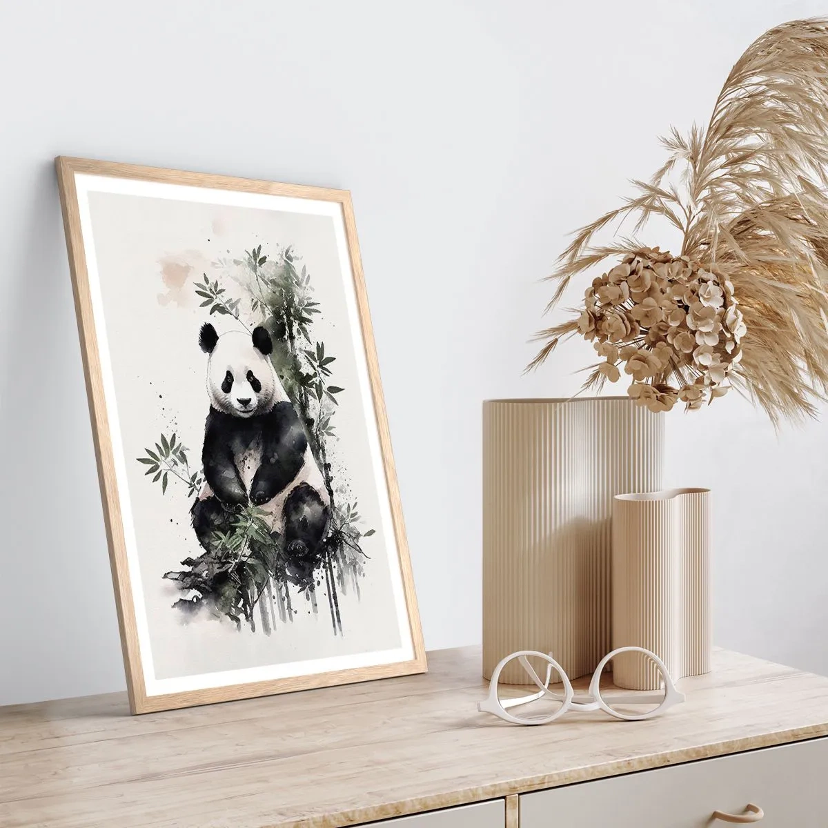 Pôster com moldura de carvalho claro - Saudações da China - 61x91 cm