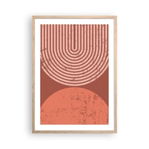 Pôster com moldura de carvalho claro - Relacionamento próximo - 50x70 cm