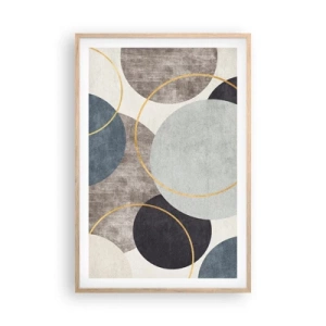 Pôster com moldura de carvalho claro - Roda por roda - 61x91 cm