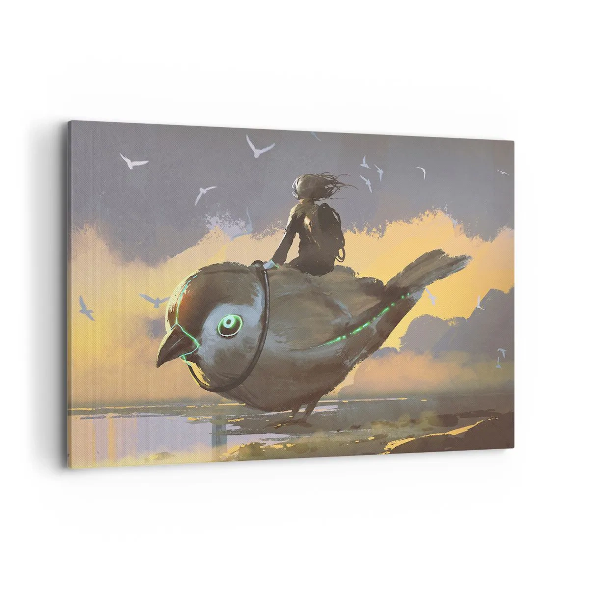 Quadro em tela - Uma parada numa viagem fantástica - 100x70 cm