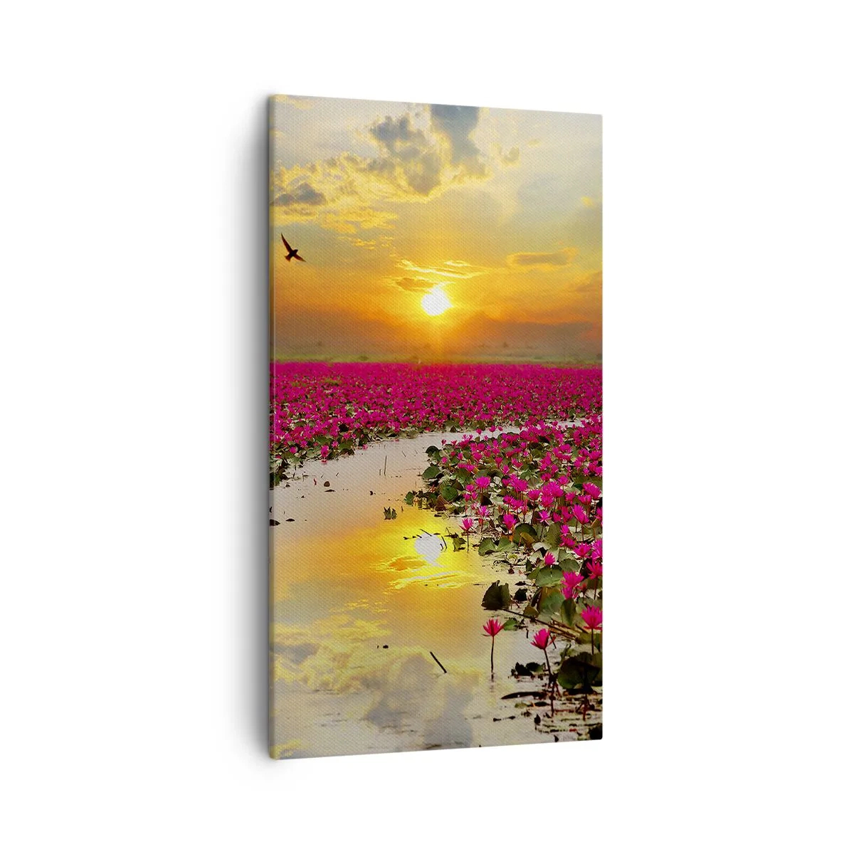 Quadro em tela - A vida secreta do lago - 45x80 cm