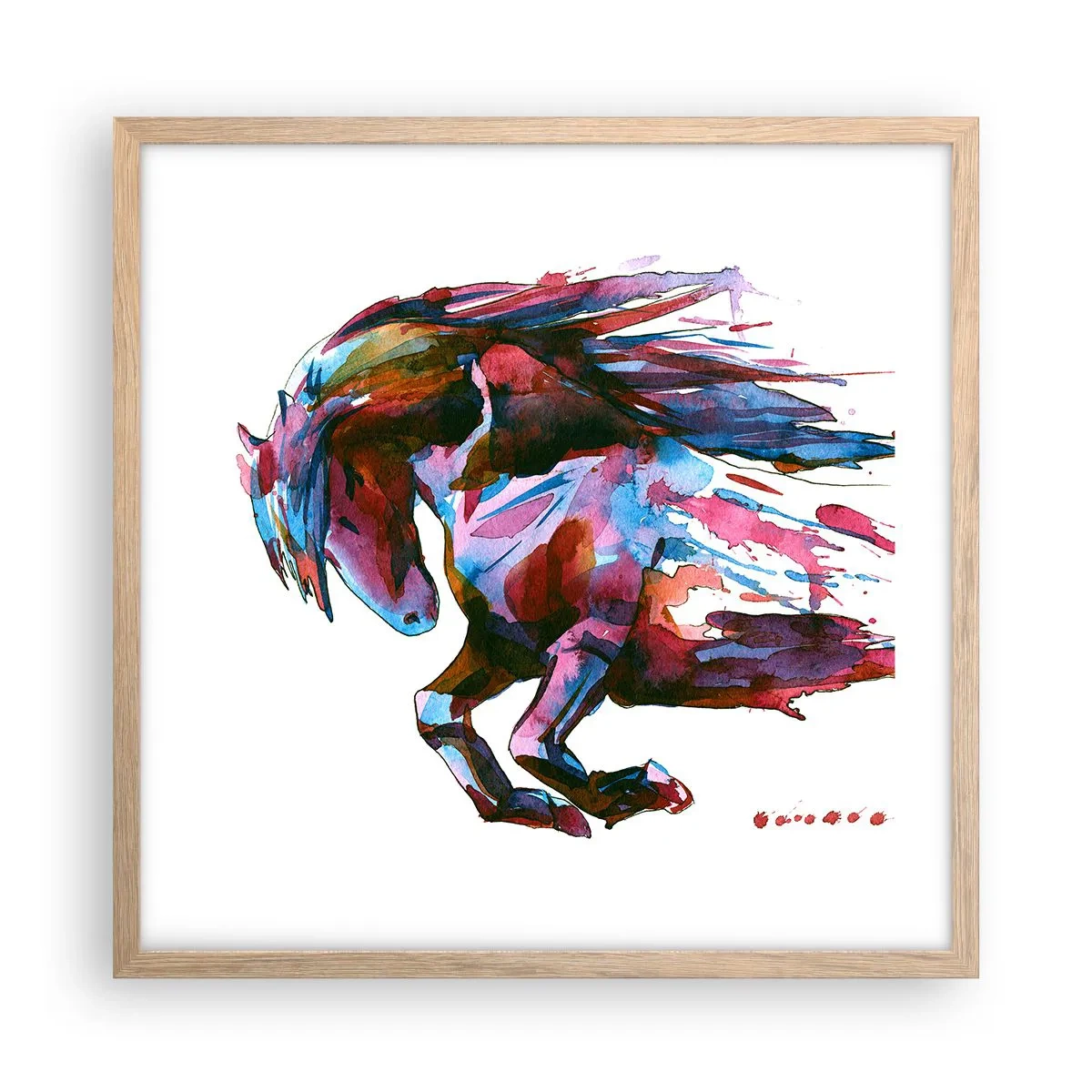 Pôster com moldura de carvalho claro - Em êxtase - 50x50 cm