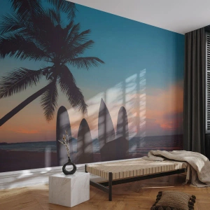 Papel de Parede Autocolante Deluxe Sticker - Amanhã também será divertido - Paisagem, Surfar, Mar - 300x210 cm