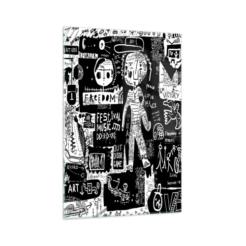 Quadro em vidro - O direito e a alegria da juventude espiritual - 70x100 cm