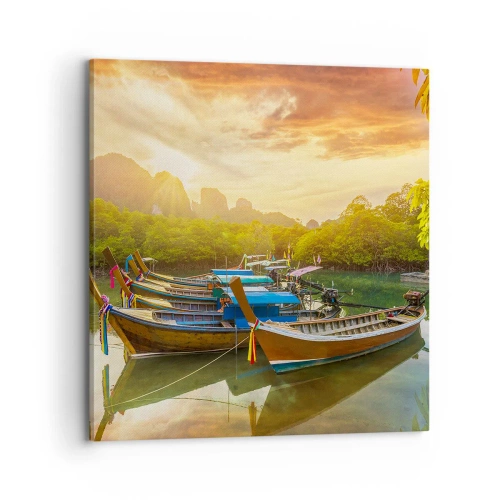 Quadro em tela - Antes de um dia agitado - 70x70 cm