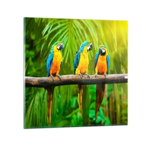 Quadro em vidro - E ouviste dizer que ela...? - 50x50 cm