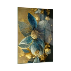 Quadro em vidro - Florescer com ouro - 50x70 cm