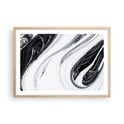 Pôster com moldura de carvalho claro - Uma combinação de opostos - 70x50 cm