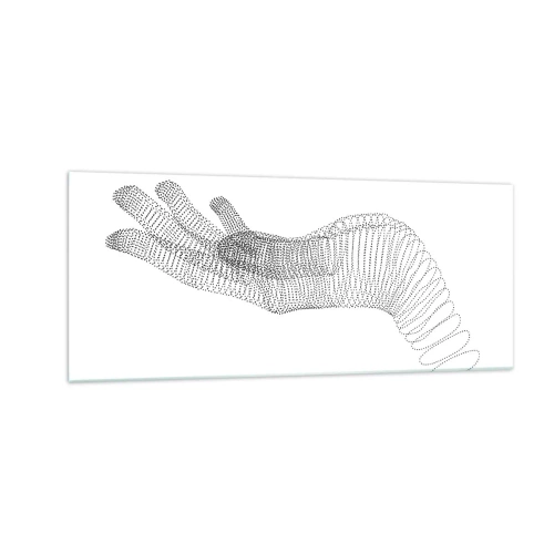 Quadro em vidro - Mão de mola - 100x40 cm