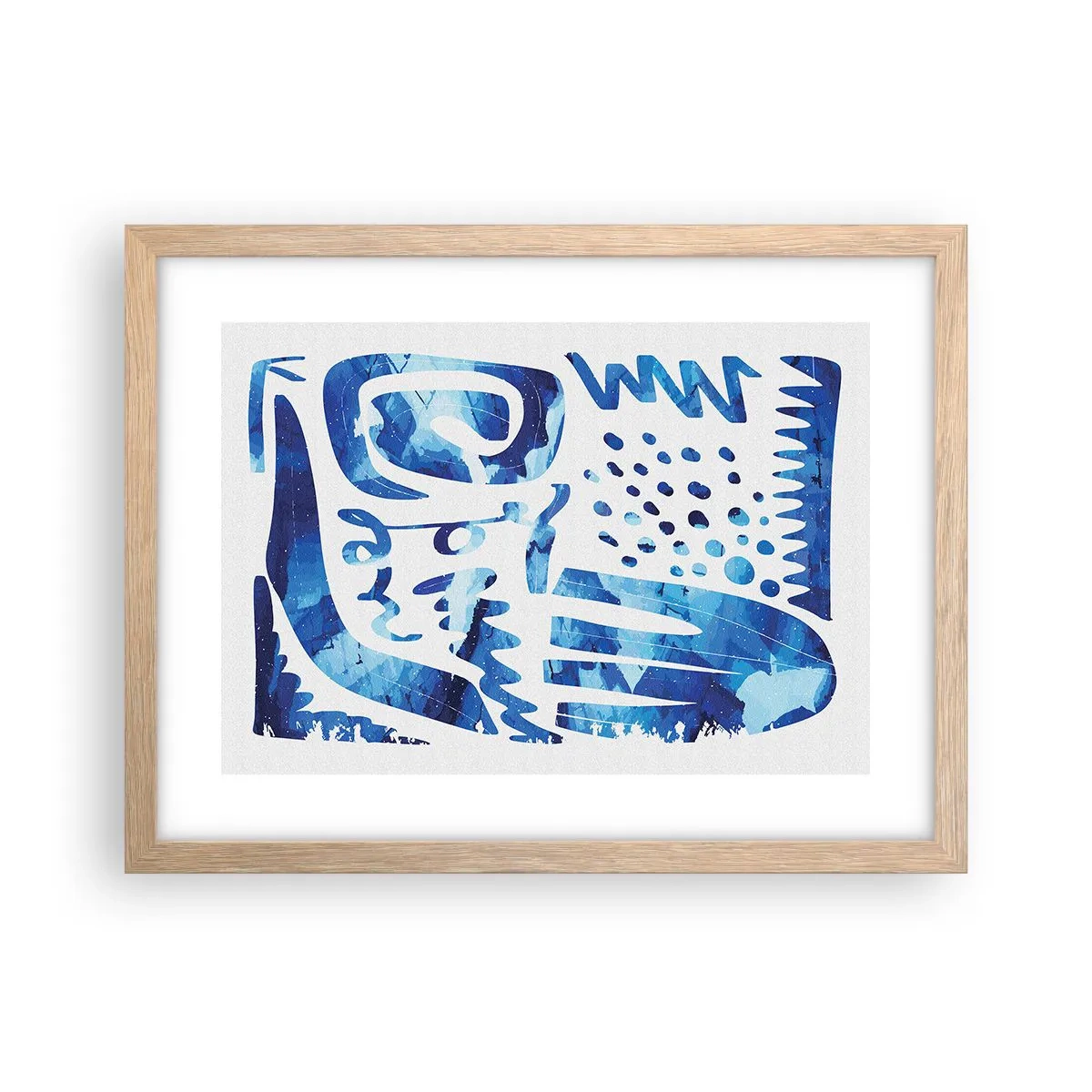 Pôster com moldura de carvalho claro - Voltar às raízes - 40x30 cm