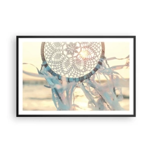 Pôster com moldura preta - Totem de renda - 91x61 cm