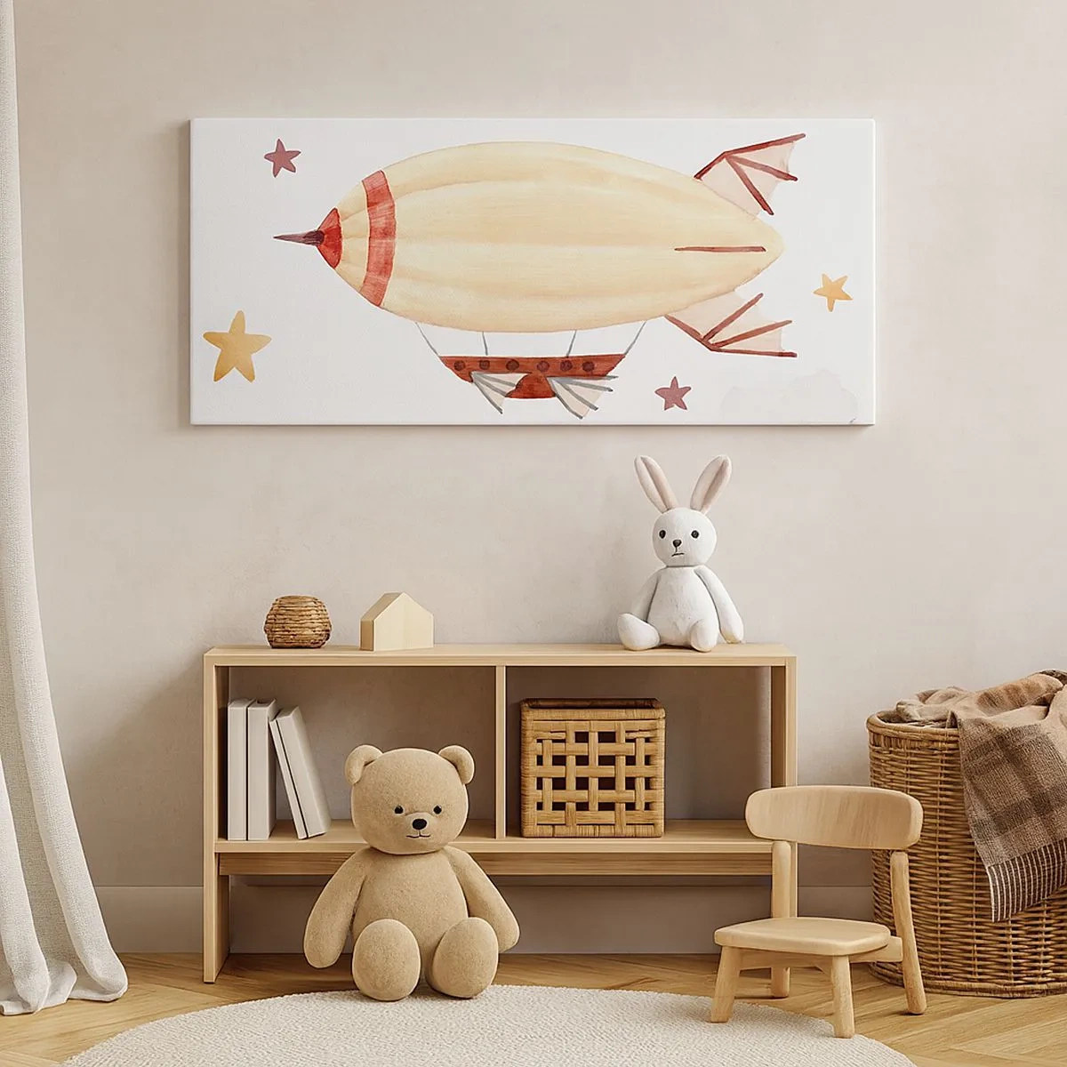 Quadro em tela - Dirigível - 100x40 cm