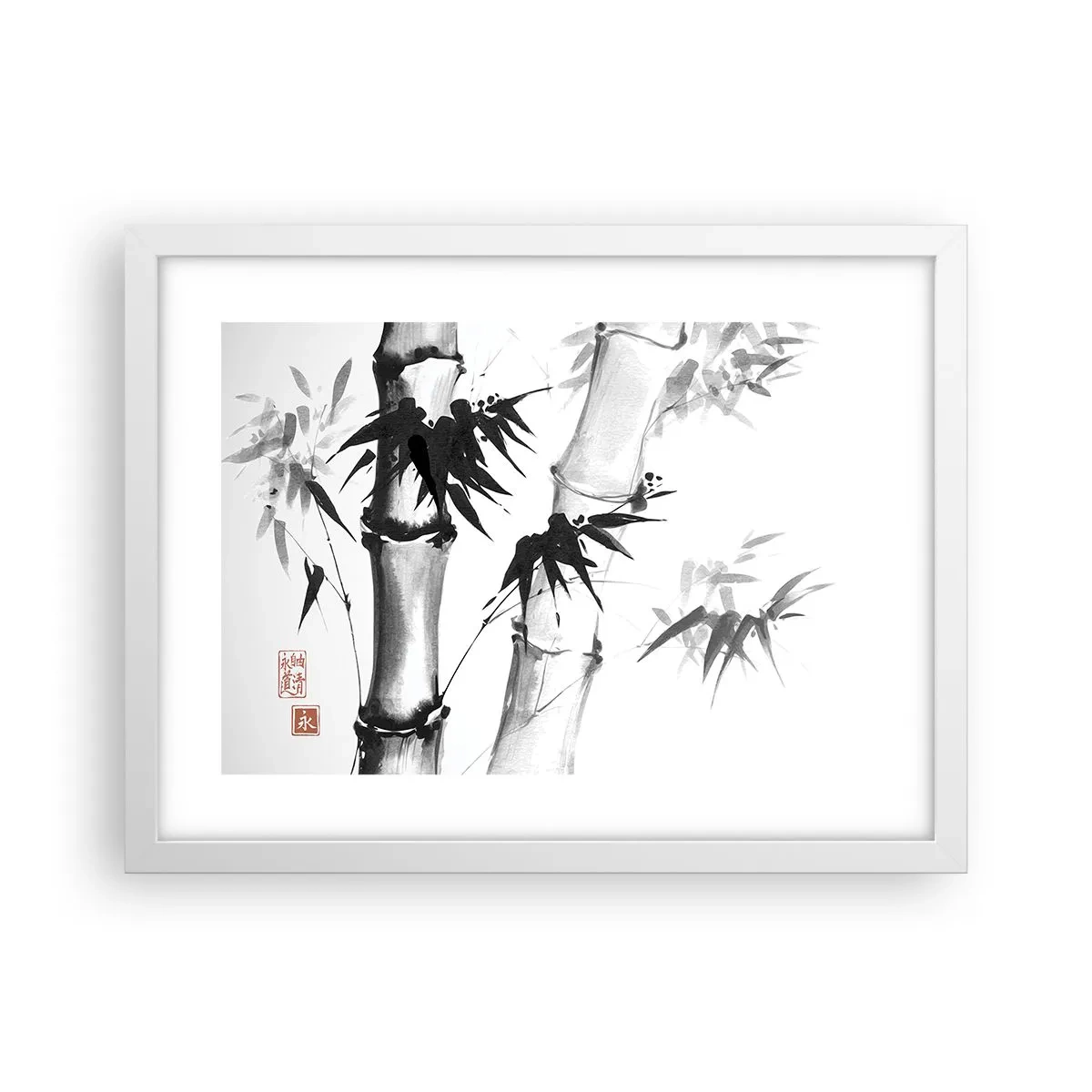 Pôster em moldura branca - Foco no Oriente - 40x30 cm