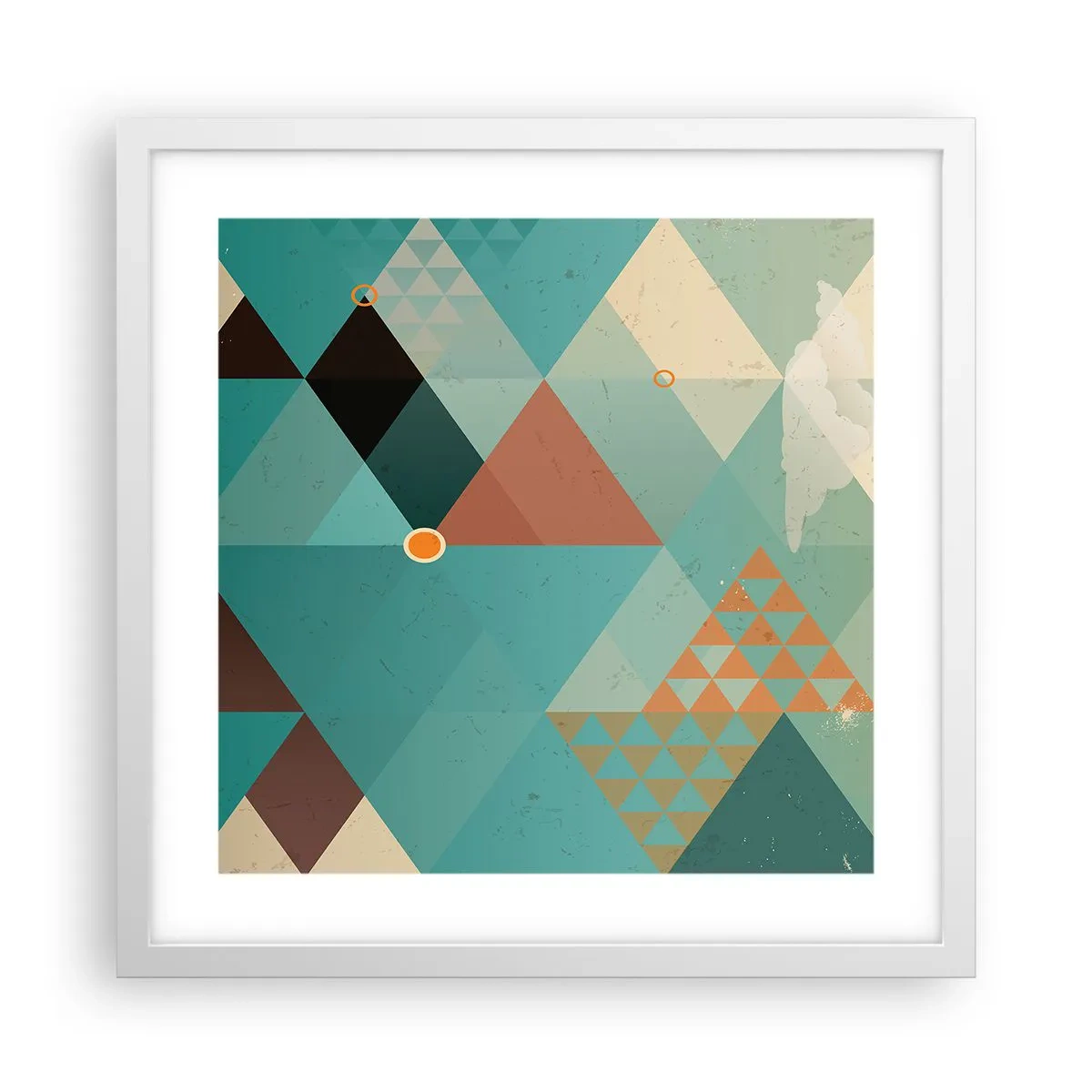 Pôster em moldura branca - A unidade de muitos, os muitos da unidade - 40x40 cm